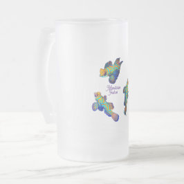 Taza De Cristal Esmerilado Peces mandarín