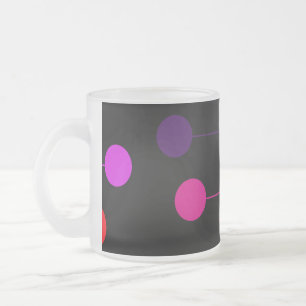 Taza De Cristal Esmerilado Pelota y línea en negro