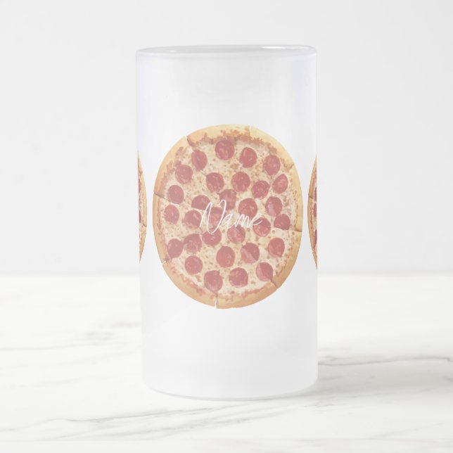 Taza De Cristal Esmerilado Pepperoni Pizza Thunder_Cove (Centro)