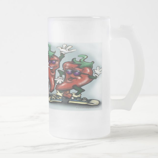 Taza De Cristal Esmerilado Peppers (Derecha)