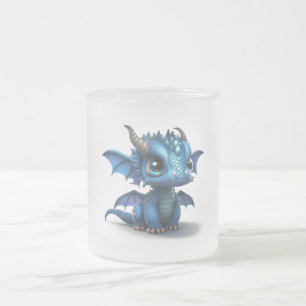 Taza De Cristal Esmerilado Pequeño Dragón