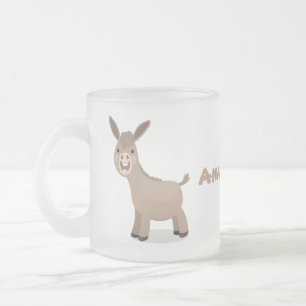 Taza De Cristal Esmerilado Pequeño y feliz ilustracion de personalizado de bu