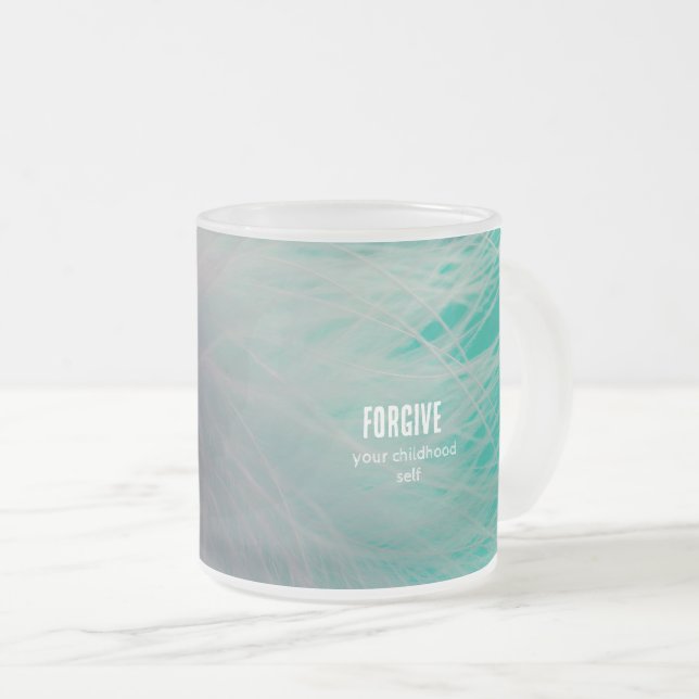 Taza De Cristal Esmerilado Perdonen a su familia infantil (Anverso derecho)