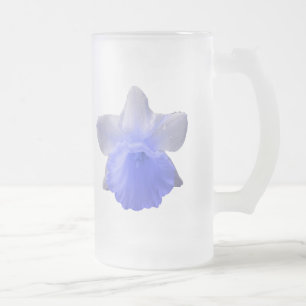 Taza De Cristal Esmerilado Perforación Daffodil Azul Escarcha de vidrio