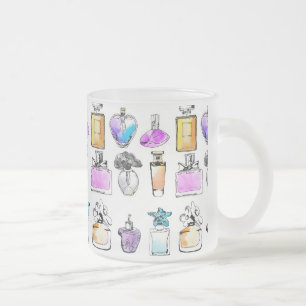 Taza De Cristal Esmerilado Perfumes Art