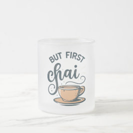 Taza De Cristal Esmerilado Pero primero Chai: Un tazón beige de los bliss