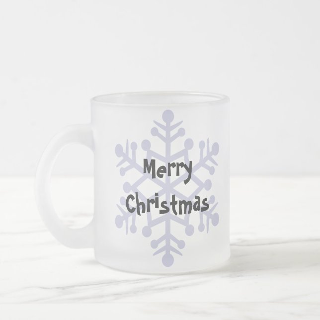 Taza De Cristal Esmerilado Perro chino de perro chino del navidad (Izquierda)