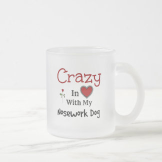 Taza De Cristal Esmerilado Perro de Nosework