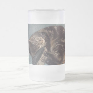 Taza De Cristal Esmerilado Perro de vidrio de Dave Frosted juguetón