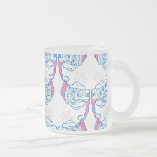 Taza De Cristal Esmerilado Perro divertido de Navidad