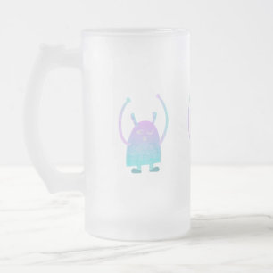 Taza De Cristal Esmerilado Personaje de monstruo adorable para niños 