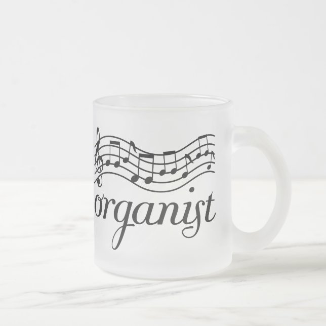 Taza De Cristal Esmerilado Personal del Musical del organista (Derecha)