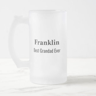 Taza De Cristal Esmerilado Personalised Best Grandad Ever Monogrammed 