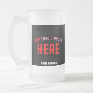 TAZA DE CRISTAL ESMERILADO PERSONALIZABLE MODERNO ESTILO NEGRO VERIFICADO MAR
