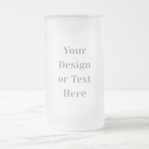 Taza De Cristal Esmerilado Personalizable Su diseño o texto aquí Personalizad