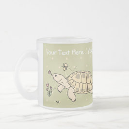 Taza De Cristal Esmerilado Personalizable Tortoise Mug