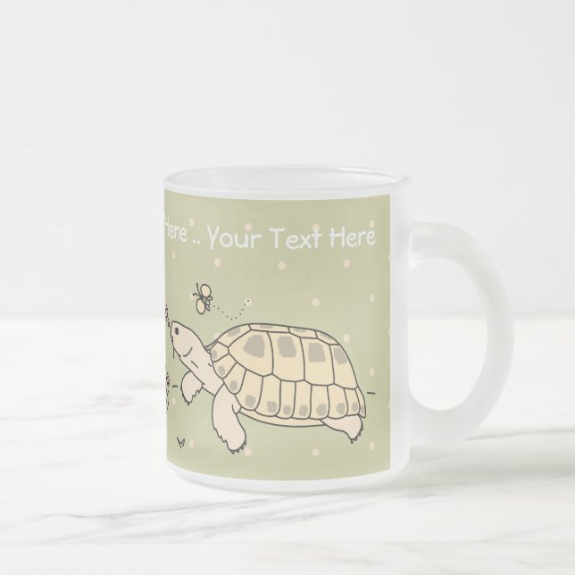 Taza De Cristal Esmerilado Personalizable Tortoise Mug (Derecha)