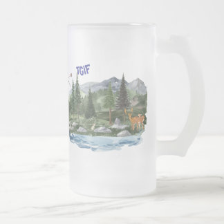 Taza De Cristal Esmerilado Personalización de la vida silvestre alta de las m