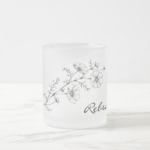 Personalización de nombre Floral Frosted Mug