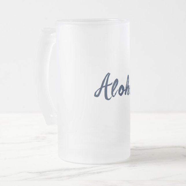Taza De Cristal Esmerilado Personalización o Personalizar (Anverso izquierdo)