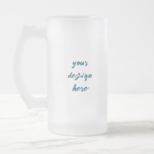 Taza De Cristal Esmerilado Personalización o Personalizar (Izquierda)