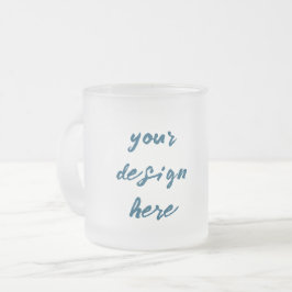 Taza De Cristal Esmerilado Personalización o Personalizar