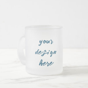 Taza De Cristal Esmerilado Personalización o Personalizar