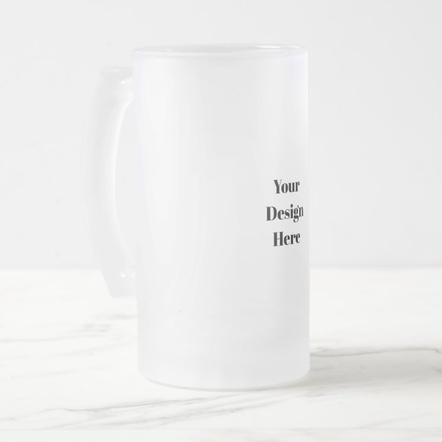 Taza De Cristal Esmerilado Personalización o Personalizar (Anverso izquierdo)