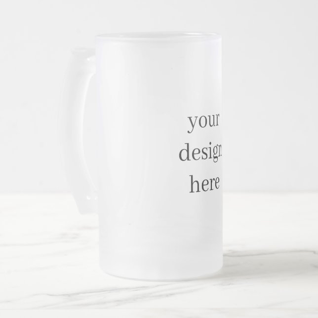 Taza De Cristal Esmerilado Personalización o Personalizar (Anverso izquierdo)