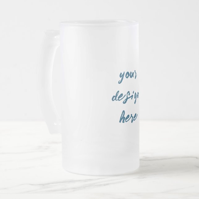 Taza De Cristal Esmerilado Personalización o Personalizar (Anverso izquierdo)