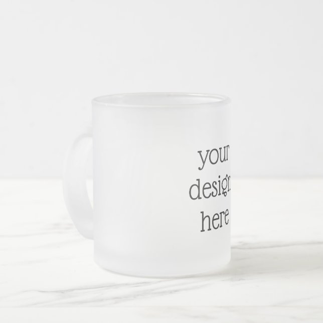Taza De Cristal Esmerilado Personalizado (Anverso izquierdo)
