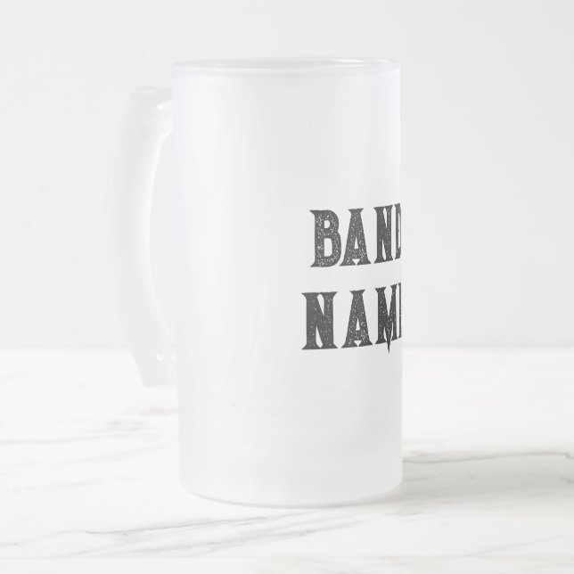 Taza De Cristal Esmerilado Personalizado Band Merch (Anverso izquierdo)