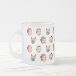 Taza De Cristal Esmerilado Personalizado Bebé Face Mug, Familia Personalizado