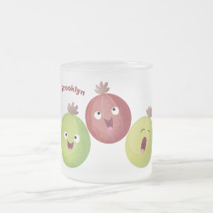 Taza De Cristal Esmerilado Personalizado cantante de trío de gooseberry