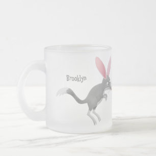 Taza De Cristal Esmerilado Personalizado de bilby australiano feliz