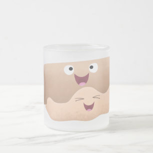 Taza De Cristal Esmerilado Personalizado de horneado de rodillos y pasta de m