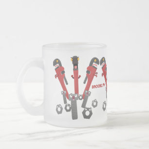 Taza De Cristal Esmerilado Personalizado de humor de herramientas monstruosas