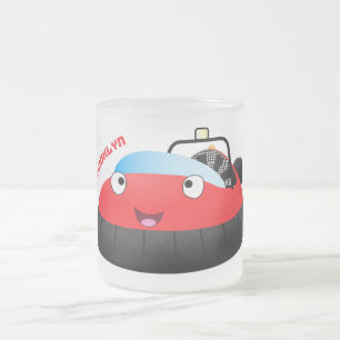 Taza De Cristal Esmerilado Personalizado de jornalero alegre rojo