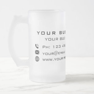 Taza De Cristal Esmerilado Personalizado de promoción de negocios Cerveza de 