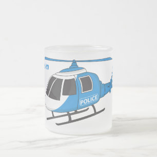 Taza De Cristal Esmerilado Personalizado del helicóptero del helicóptero del