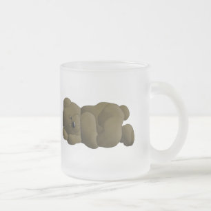 Taza De Cristal Esmerilado Personalizado del oso de Teddy durmiente