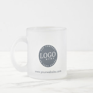 Taza De Cristal Esmerilado Personalizado del sitio web de su empresa con logo