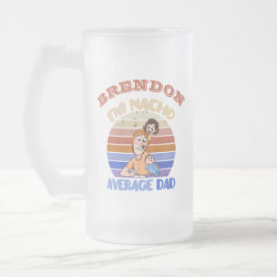 Taza De Cristal Esmerilado Personalizado el día del padre divertido