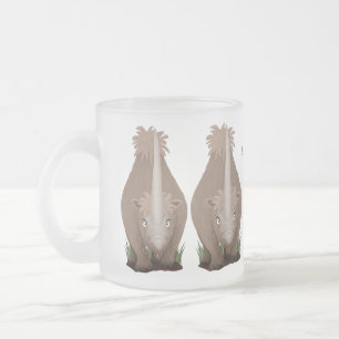 Taza De Cristal Esmerilado Personalizado elasmotherium rinoceronte