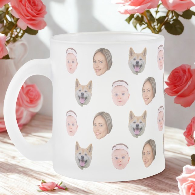 Taza De Cristal Esmerilado Personalizado Face Mug, Personalizado de fotografí (Subido por el creador)