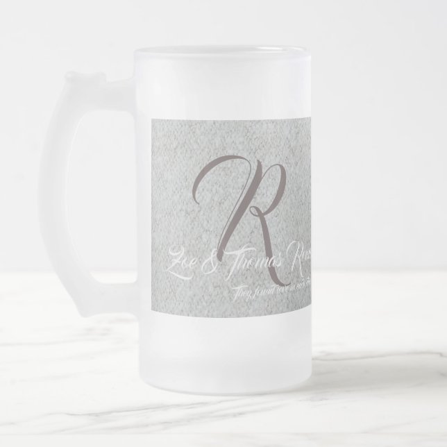 Taza De Cristal Esmerilado Personalizado Frost Boda Parejas Barware Mug - Per (Izquierda)