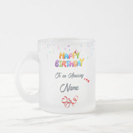 Taza De Cristal Esmerilado Personalizado Frosted Glass Mug - Elegante regalo 