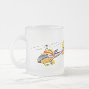Taza De Cristal Esmerilado Personalizado Helicopter