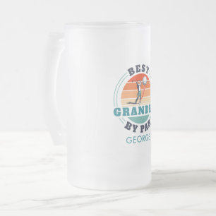 Taza De Cristal Esmerilado Personalizado Mejor Abuelo Por Par Día del Padre