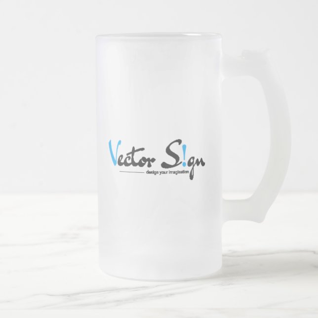Taza De Cristal Esmerilado Personalizado tu peluca de rana (Derecha)